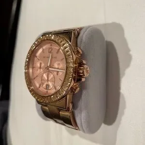 Michael Kors MK5412 Dylan Glitz watch Michael Kors Dylan MK5412 Rose Gold Bezel Chronograph Ladies  main image 3